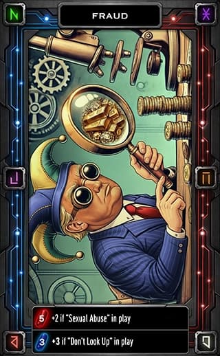 Presidency or Prison prototype card: Fraud